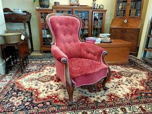 Raspberry delight, a spoonback chair