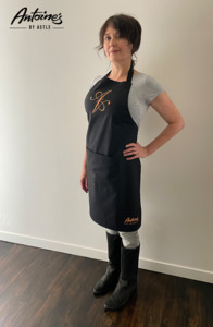 Antoine's Classic 'A' Black Apron with Orange Logo - Antoine's by Astle