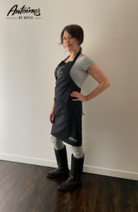 Antoine's Classic 'A' Black Apron with Green Logo - Antoine's by Astle