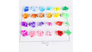 10x large Simulated plastic colored stone ice cube acrylic crystal stone (18x25mm)