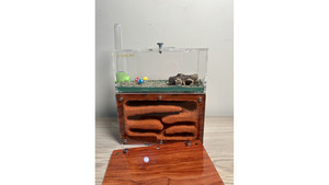 Vertical ant farm: wood style Large cement ant farm (145 x 160 x 80mm) F8