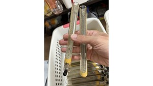 cement base glass tube