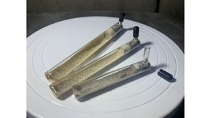 Tools: cement base glass tube with cap