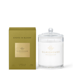 Glasshouse Fragrances Soy Candles: Glasshouse Fragrances KYOTO IN BLOOM 380g Triple Scented Soy Candle
