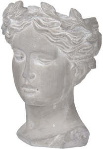 In Only And Special Order: Visage Cement Statue Vase Medium (2130)