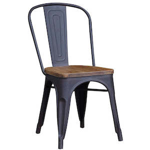 Industrial Chair with Antique Elm Seat (Available on Firm Order)