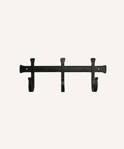 Black chunky Iron 3 Coat Hook
