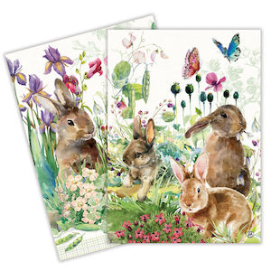 Michel Design Works Tea Towels: Michel Design Bunny Meadow Tea Towel set of 2