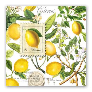 Michel Design Works Lemon Basil Cocktail Napkins