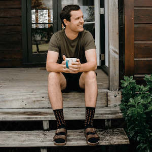 Merino Wool Crew Socks | Man | Rusty | Roll Top