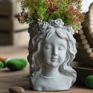 Classical Head Planter with Floral Wreath (Available In-Store Only)