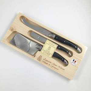 Laguiole France Cheese Set Three Piece Black
