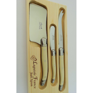 Laguiole France Cheese Set Three Piece Ivory