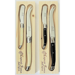 Whats New: Laguiole France Cheese Set Two Piece Ivory
