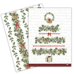 Michel Design Works Tea Towels: Michel Design Works Holiday Garland Tea Towel set of 2