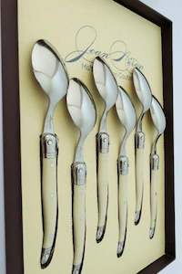 Laguiole Coffee Spoons Ivory Gift Box Set of Six