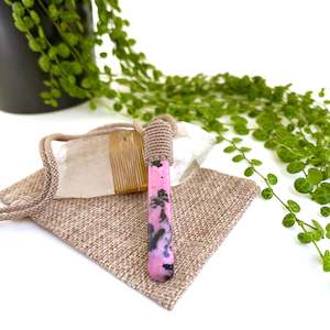 Products: Rhodonite Bound Droplet Pendant