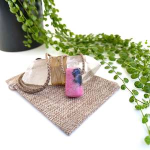 Rhodonite Droplet Pendant