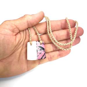 Quartz: Rhodonite & Quartz Fusion Breastplate Pendant