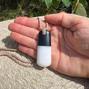 Obsidian & Quartz Fusion Pendant