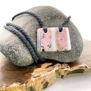Rhodonite & Quartz Fusion Pendant