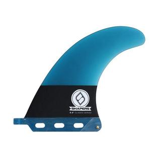 Products: Shapers 7″ Classic Dolphin Longboard Fin BLUE Aotearoa Surf School