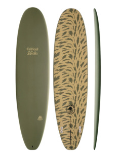 Critical Slide Fun Guy – Epoxy Soft 7’6 Soft Olive Aotearoa Surf School