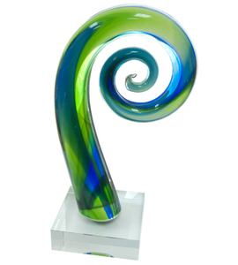 Art Glass Awards • & Engraving: Koru – Punga