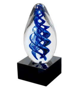 Art Glass Awards • & Engraving: Crystal Blue Helix Award