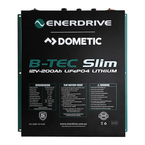Enerdrive B-Tec Slimline Lithium Battery 200AH/12V