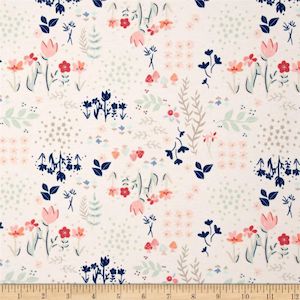 Art Gallery Fabrics: Art Gallery Knits Paperie, Library Gardens IBK-343