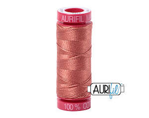 Aurifil Cotton Thread 12 Wt: Aurifil 12wt. 50 mtr spool. 6728 Cinnabar