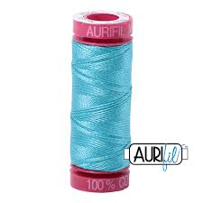 Aurifil Cotton Thread 12 Wt: Aurifil 12wt. 50 mtr spool. 5005 Bright Turquoise