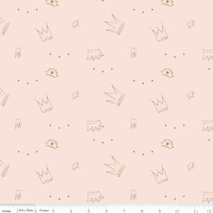 Childrens Prints: Spin and Twirl by Riley Blake Designs Pink Crowns