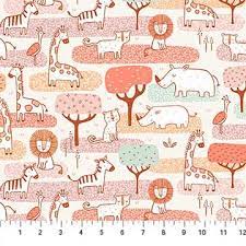 Childrens Prints: Savanna Sunset Animals and Trees - Multi by Tati Abaurre for Figo