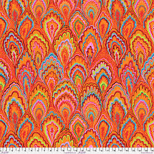 Kaffe Fassett Fabrics: Kaffe Fassett Marbled Scallops PWGP207 Red