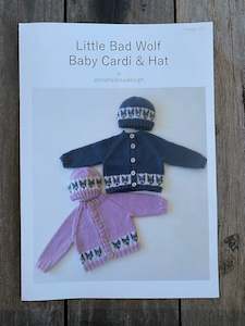 Little Bad Wolf Baby Cardi & Hat Kit in Blue by Anna Helena Designs 7-12 months