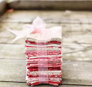 Laundry Basket Quilts: Strawberries & Cream by Laundry Basket Quilts Fat Eights bundle