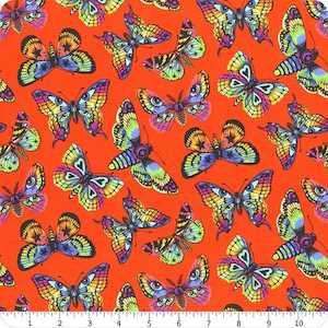 Sale Fabrics: Daydreamer PWTP172 Papaya - Butterfly Kisses