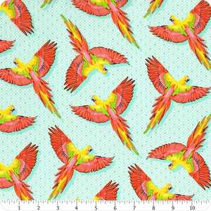 Sale Fabrics: Daydreamer PWTP170 Mango - Macaw Ya Later