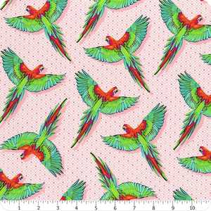 Sale Fabrics: Daydreamer PWTP170 Dragonfruit - Macaw Ya Later