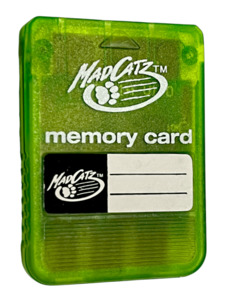 Products: Mad Catz PlayStation Memory Card – Translucent Green (PS1 Memory Card)