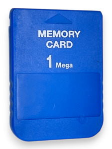 Products: PlayStation 1 Memory Card (1MB – Blue)