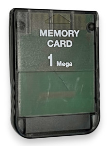 PlayStation 1 Memory Card (1MB – Clear/Black)