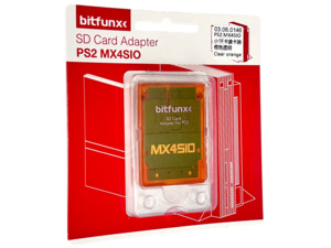 Bitfunx PS2 MX4SIO SD Card Adapter – Clear Orange (NEW SEALED)
