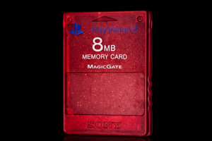 GENUINE SONY PS2 Memory Card 8MB – Red (MagicGate)