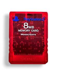 Products: SONY PS2 Memory Card TRANSLUCENT RED
