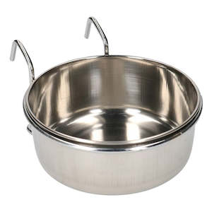 Poultry Feeders: S/S Coop Bowl/Cup 900ml  | 15cm + holder