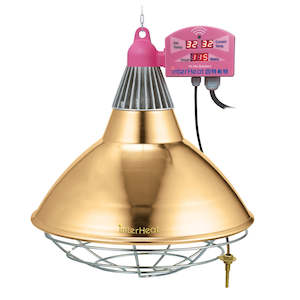 Chick Warmers Brooders: Heat Lamp 300mm Shade + Thermostat & Remote | Interheat