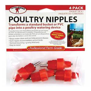 Water Nipple for Poultry | Pack of 4 | High Flow